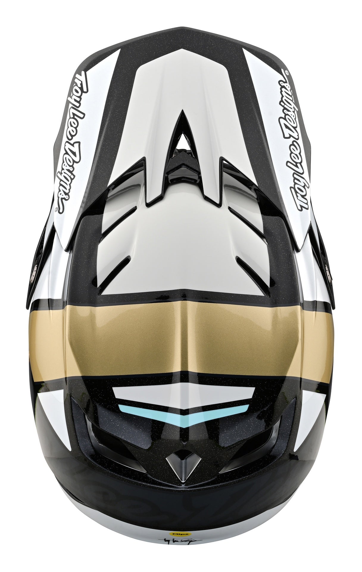 Casco Troy Lee Designs D4 de Carbón Team Gold